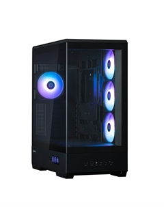 Корпус P50 DS, ATX, Midi-Tower, 2xUSB 3.0, USB Type-C, RGB подсветка, черный, без БП (P50 DS BLACK) Zalman