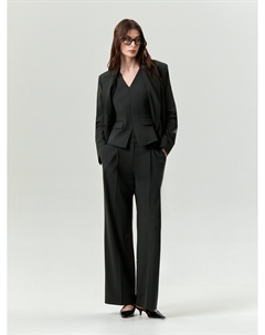 Брюки широкого кроя из вискозы и шерсти Emka