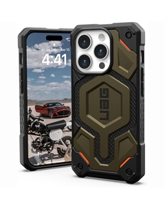 Чехол UAG Monarch Pro для iPhone 15 Pro, Kevlar Element Green Uag