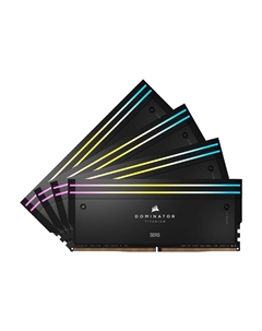 Оперативная память Corsair Dominator Titanium RGB, 64 ГБ (4x16), DDR5, CL32, 6400 МГц, CMP64GX5M4B6400C32, черный