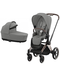 Детская коляска Priam IV Rosegold 2в1 Mirage Grey Cybex