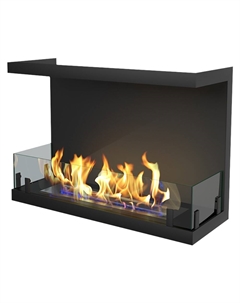 Камин Standart 700 торцевой, чёрный Zefire