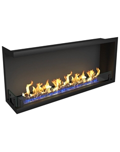 Камин Standart 1100 угловой левый, чёрный Zefire