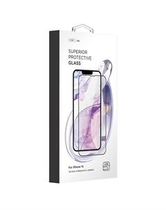 Защитное стекло VLP для Apple iPhone 14, чёрная рамка Vlp