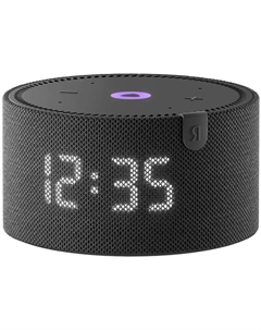 Умная колонка Яндекс Станция Мини с часами с Алисой на Alice AI чёрный оникс