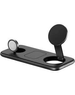 Беспроводное зарядное устройство Satechi Qi2 Trio Wireless Charging Pad 3-в-1 чёрный (ST-QTPM-EA)