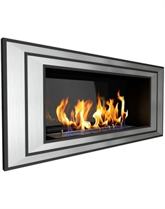 Камин Sirius 900, серебристый со стемалитом Zefire