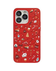 Чехол VLP Art Collection Winter для iPhone 13 Pro, красный Vlp