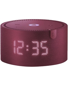 Умная колонка Яндекс Станция Мини с часами с Алисой на Alice AI красный гранат