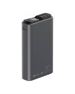 Внешний аккумулятор Olmio QS-20 20000 мАч, тёмно-серый