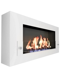 Камин Orion 900, белый с рамкой и стеклом Zefire