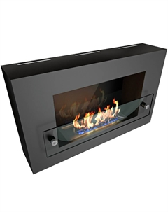 Камин Orion 600, чёрный со стемалитом и стеклом Zefire