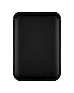Картхолдер uBear Leather Shell Case для Apple iPhone с MagSafe, чёрный Ubear