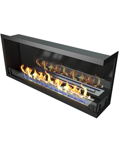 Камин Standart 1300 правый угловой, чёрный со стемалитом Zefire