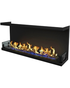 Камин Standart 1300 торцевой, чёрный Zefire