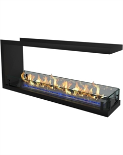 Камин Standart 1100 торцевой сквозной, чёрный Zefire