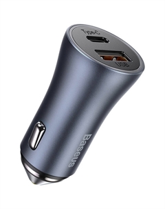 Автомобильное зарядное устройство Baseus Pro Dual Fast Charger U+C 40W, тёмно-серый (CGJP020013)