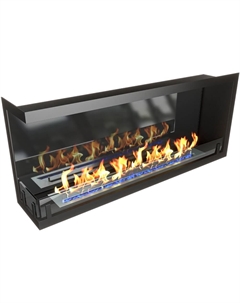 Камин Standart 1300 левый угловой, чёрный со стемалитом Zefire