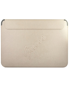 Чехол Guess Sleeve Saffiano Script logo GUCS13PUSASLG золотой