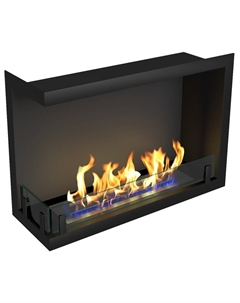 Камин Standart 700 угловой левый, чёрный Zefire