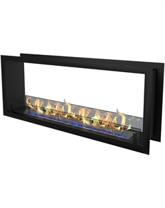 Камин Standart 1100 сквозной, чёрный Zefire