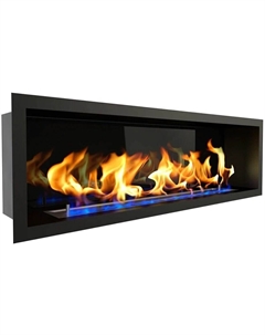 Камин Flagman 1000 long, чёрный со стемалитом Zefire