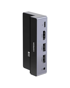 USB-разветвитель Ugreen 5 в 1 USB Type-C, серый (70688)