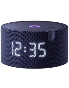 Умная колонка Яндекс Станция Мини с часами с Алисой на Alice AI cиний сапфир