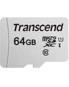 Карта памяти Transcend MicroSD 64GB UHS-I U1 (TS64GUSD300S-A)