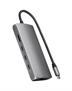 USB-разветвитель Satechi Multiport Adapter 8K with Ethernet V3 серый космос (ST-P8KEM)