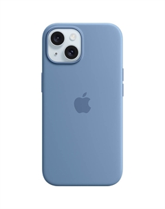 Чехол Apple для iPhone 15 Silicone Case MagSafe голубой
