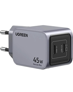 Зарядное устройство Ugreen X707 Nexode Pro PD GaN Tech Charger EU (USB-C/USB-C) серый