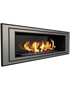 Камин Sirius 1200 Long, серебристый со стемалитом Zefire