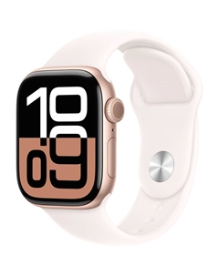 Смарт-часы Apple Watch Series 10 42 мм розовое золото S/M, спортивный ремешок