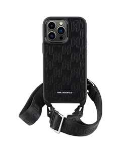 Чехол Karl Lagerfeld Max Crossbody with Strap Hard для iPhone 13 Pro чёрный Karl lagerfeld