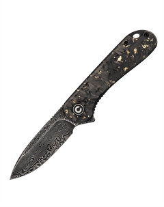 Складной нож Elementum, сталь Damascus, Carbon Fiber, серый Civivi
