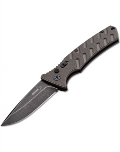 Автоматический складной нож Plus Strike Coyote Spearpoint, сталь AUS-8 BlackWash™ Plain, рукоять анодированный алюминий, BK01BO424 Boker