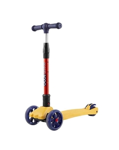 Самокат 3-х колесный Складной "Junior Delux" (2020), Желтый, MSC-J081904D Maxiscoo