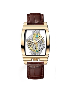 Часы наручные кварцевые мужские, циферблат 5.1 х 3.4 см, ремешок l-26 см, 3 атм, коричневые Nobrand