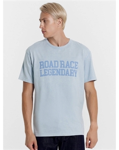 Футболка мужская голубая с пеатью Mark formelle