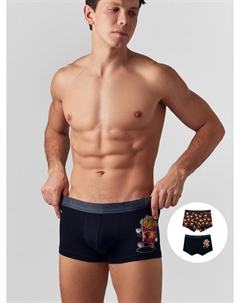 Трусы боксеры мужские с принтом в наборе, 2 шт Mark formelle
