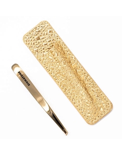 SIGNATURE Пинцет со скошенными кончиками Gold Basicare