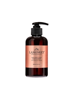 Мыло жидкое парфюмированное для рук и тела, лист смородины и ветивер / 300 мл Lamonnet