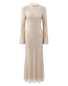 Платье с отделкой стразами Self-portrait