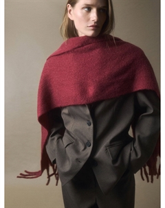 Объемный шарф с содержанием шерсти Sela