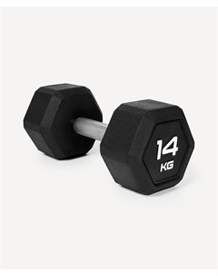 Гантель гексагональная 14кг, обрезиненная DB-301PRO черный Starfit