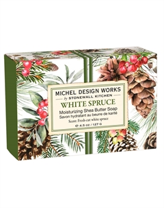 Мыло в подарочной коробке Белые Шишки Michel design works