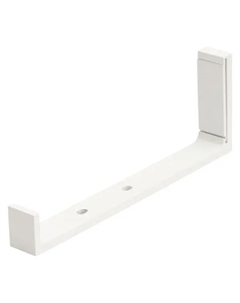 Держатель Квадро для второй штанги алюминий цвет белый 18 см Orbis