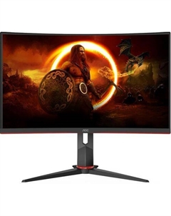 27" Монитор AOC Gaming CQ27G2S, 2560x1440, VA, 165Гц, 2хHDMI, 1хDP, изогнутый, черный/красный Aoc