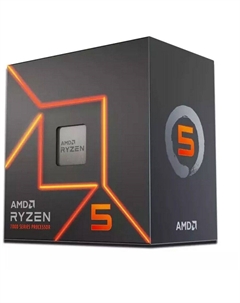 Процессор AMD Ryzen 5 7600, 3.8ГГц, (Turbo 5.1ГГц), 6-ядерный, L3 32МБ, Сокет AM5, BOX Amd